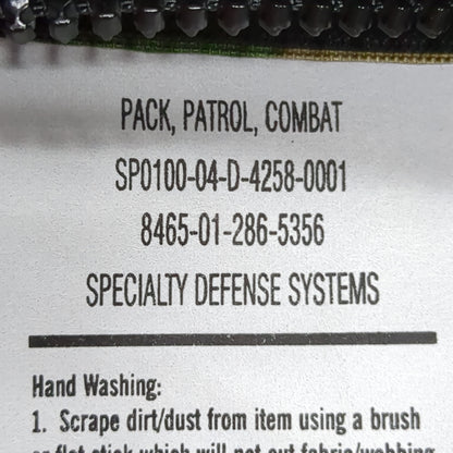 NOS USGI Combat Patrol Pack BDU Woodland (bag-NOV101)