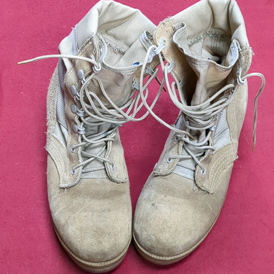 US Army 8 1/2 Wide Altama Hot Weather Combat Boots Coyote 499 Tan Used (a09- DC14-NOV102)