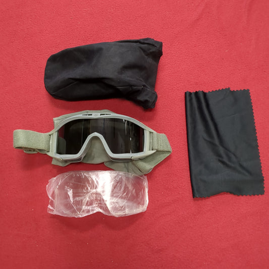 US Army Revision Ballistic Eye Protection Dust Wind Goggles Clear Dark Case Excellent Condition (CL2- (ab16-NOV204)