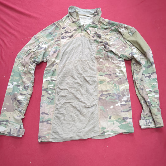 US Army Medium 1/4 Quarter Zip Type 2 Combat OCP Multicam FRAC Top Shirt Used (fa09-NOV215)