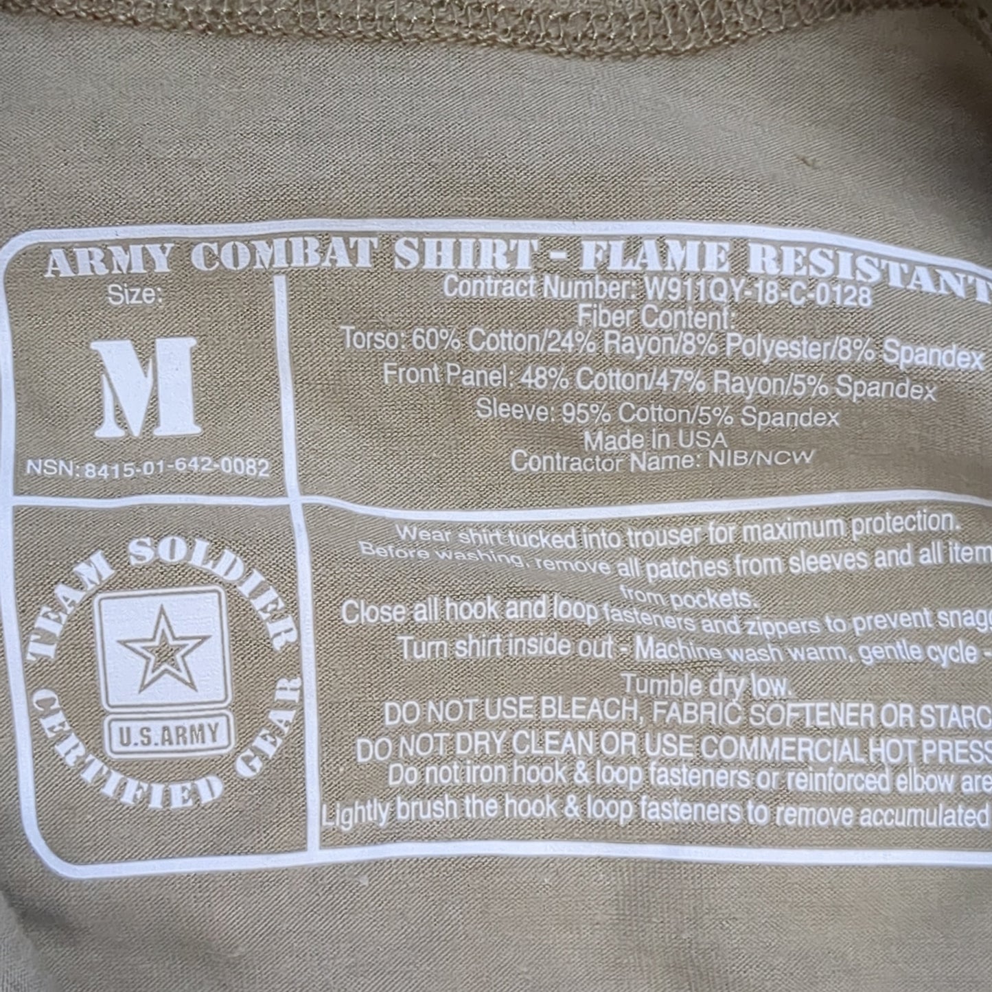 NWT US Army Medium 1/4 Quarter Zip Type 2 Combat OCP Multicam FRAC Top Shirt (fa09-MAR58)