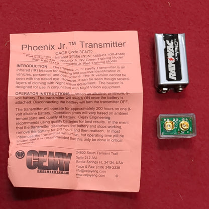 US Army Firefly IR Infrared Transmitter Strobe Beacon Phoenix Jr. Excellent Condition (j09-NOV299)