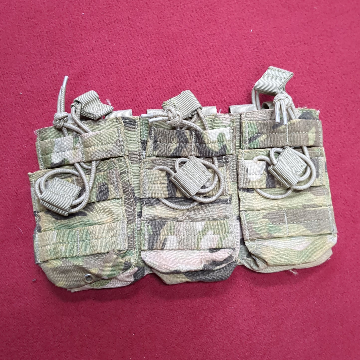 CONDOR TRIPLE STACKER OPEN-TOP M4 MAG POUCH MULTICAM Used (32cr-DEC50)