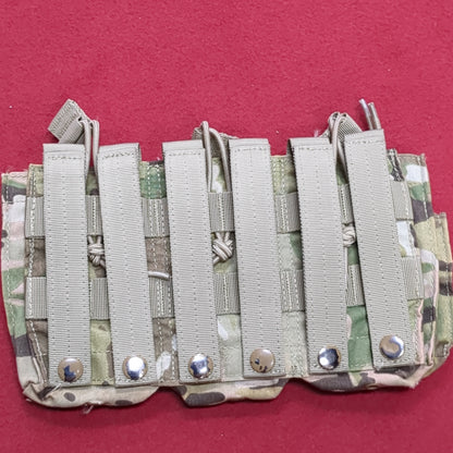 CONDOR TRIPLE STACKER OPEN-TOP M4 MAG POUCH MULTICAM Used (32cr-DEC50)