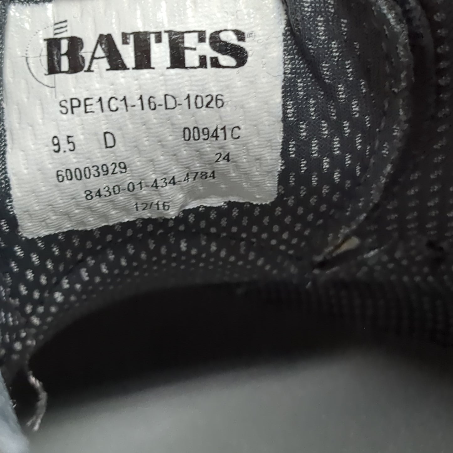 BATES Military High Gloss Black Oxford Dress Shoes Mens 9.5 D Good Condition (hc08-DEC78)