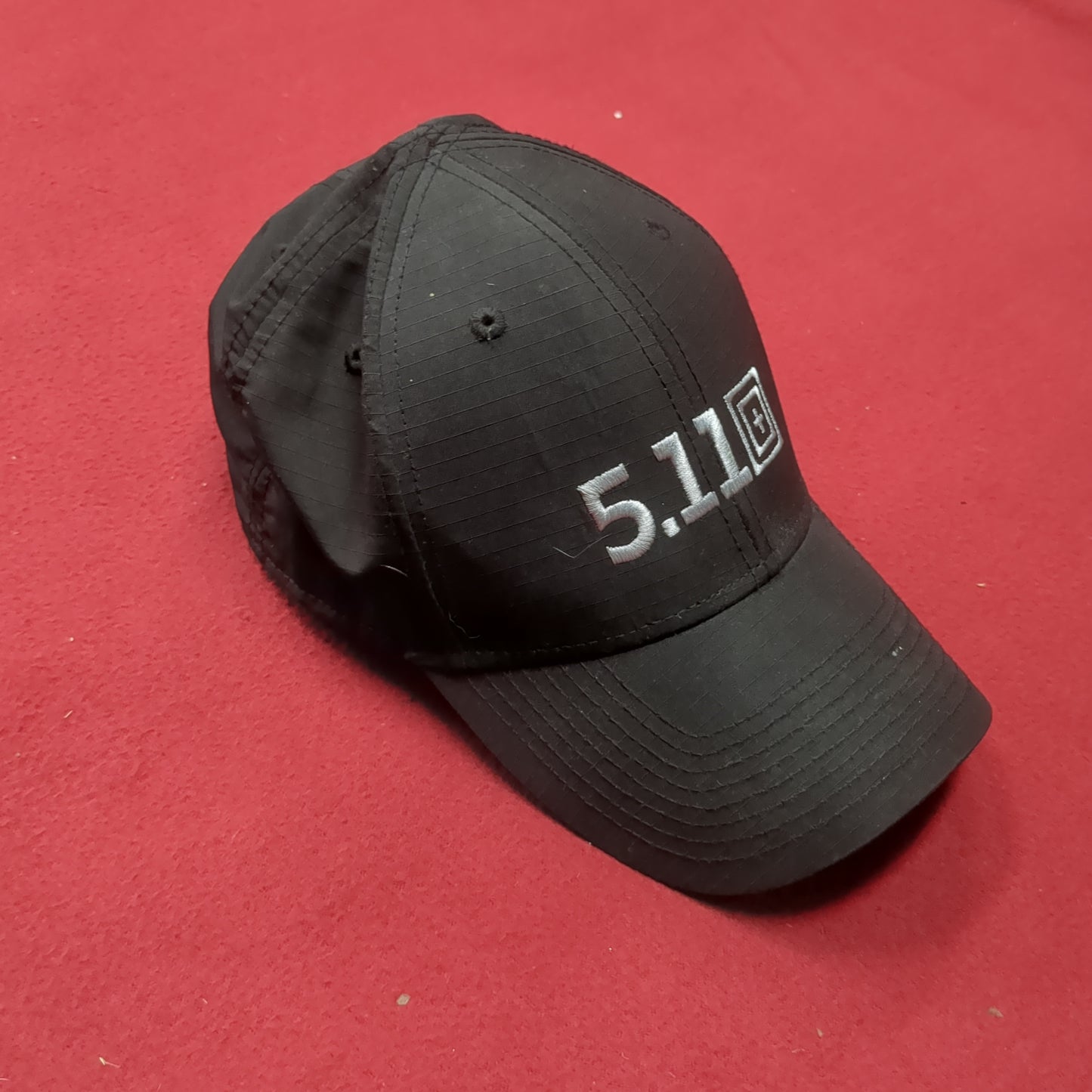 5.11 Tactical Black Hat Cap Adjustable Strapback Embroidered Good Condition  (03n- DC7-DEC83)