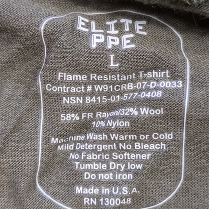 NOS  FREE Fire Resistant Elite PPE Fire Resistant T-Shirt Mens Foilage Green FREE Uniform Large (a16- da10-DEC104)