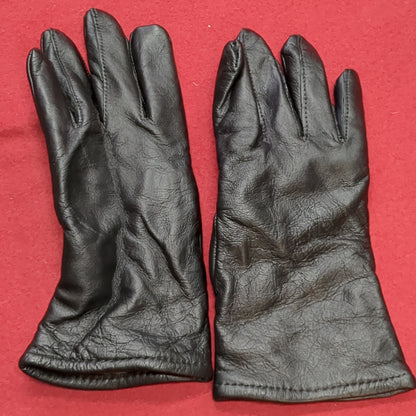 US Army Size 5 Men's/Women's Dress Black Leather Gloves Excellent Condition (40cr- cb2-DEC115)