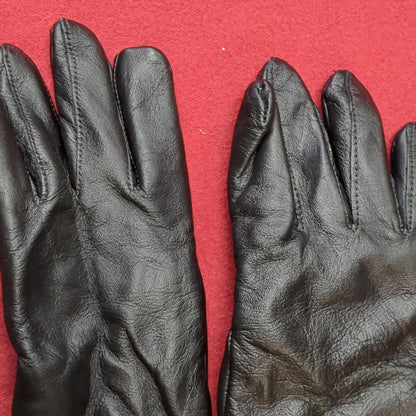 US Army Size 5 Men's/Women's Dress Black Leather Gloves Excellent Condition (40cr- cb2-DEC115)