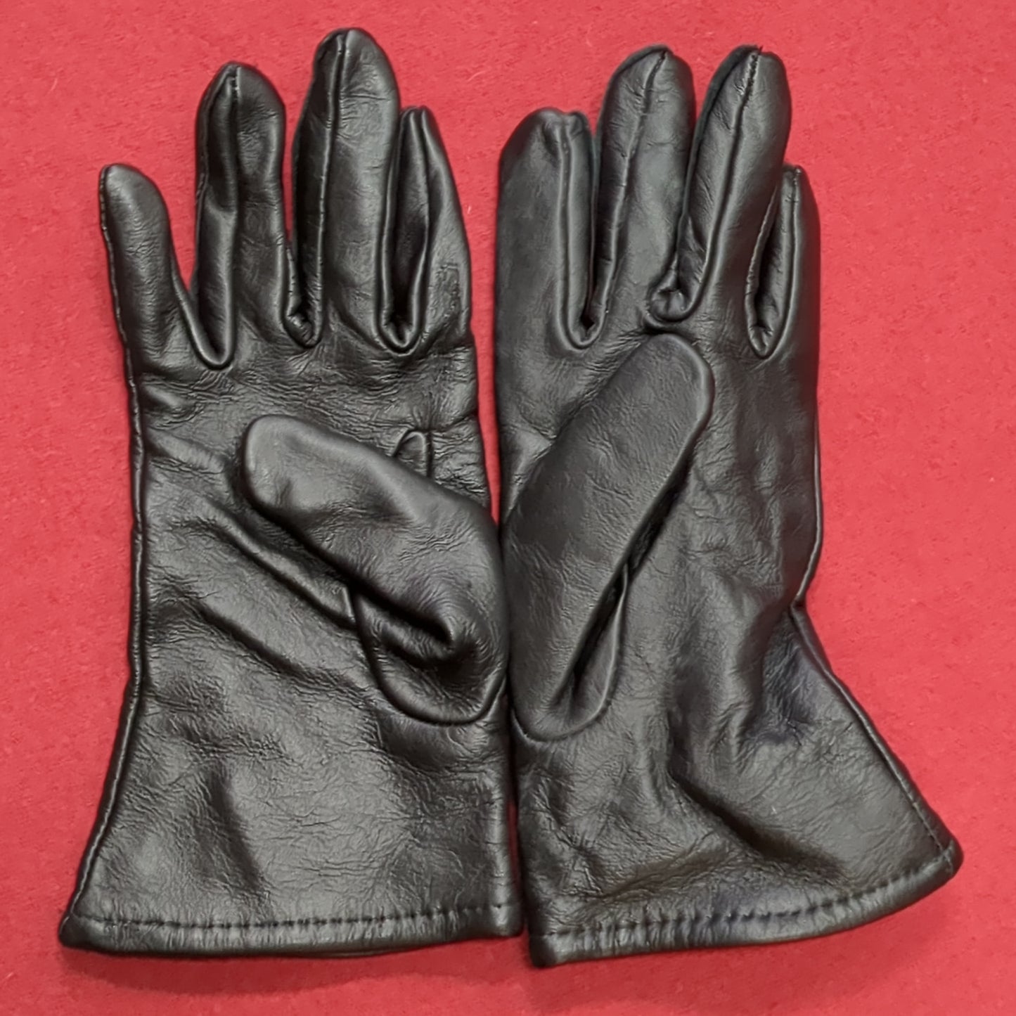 US Army Size 5 Men's/Women's Dress Black Leather Gloves Excellent Condition (40cr- cb2-DEC115)