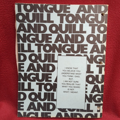 BOOK  -   AIR COMMAND AND STAFF COLLEGE (MAXWELL AIR FORCE BASE) COMMUNICATING TO MANAGE IN TOMMOROW'S AIR FORCE: THE TONGUE AND QUILL (SUP 004 01 S20 7677) SECOND EDITION: JUNE 1976 (BOX32)