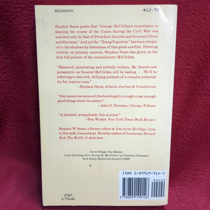 BOOK - GEORGE B. McCLELLAN: THE YOUNG NAPOLEO (HISTORICAL) BY STEPHEN W. SEARS 1988 (BOX33)