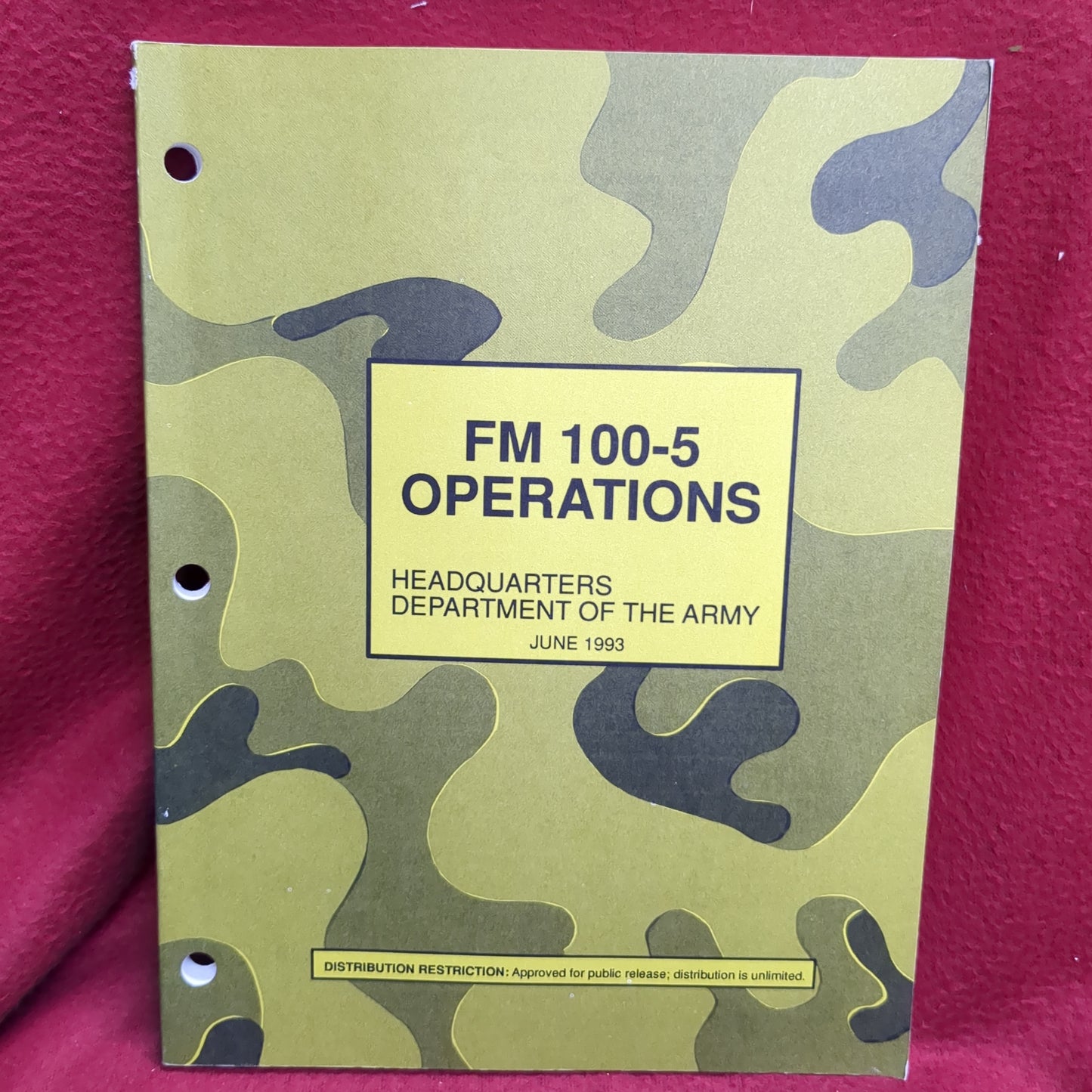 BOOK -  FIELD MANUAL 100-5:  OPERATIONS:  14 JUNE 1993(BOX34)