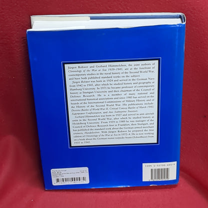 BOOK -CHRONOLOGY OF THE WAR AT SEA: 1939-1945: THE NAVAL HISTORY OF WORLD WAR TWO: BY J. ROHWER AND G. HUMMELCHEN: 1992 (BOX35)