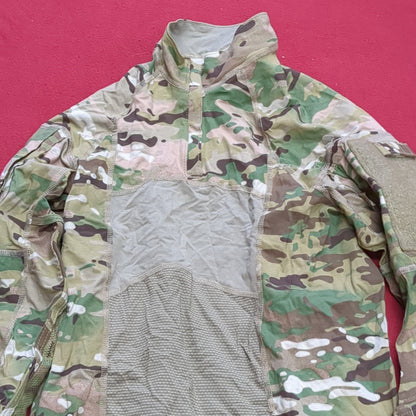 US Army Small 1/4 Quarter Zip Type 2 Combat OCP Multicam FRAC Top Shirt Good Condition (fa06-ALP65)