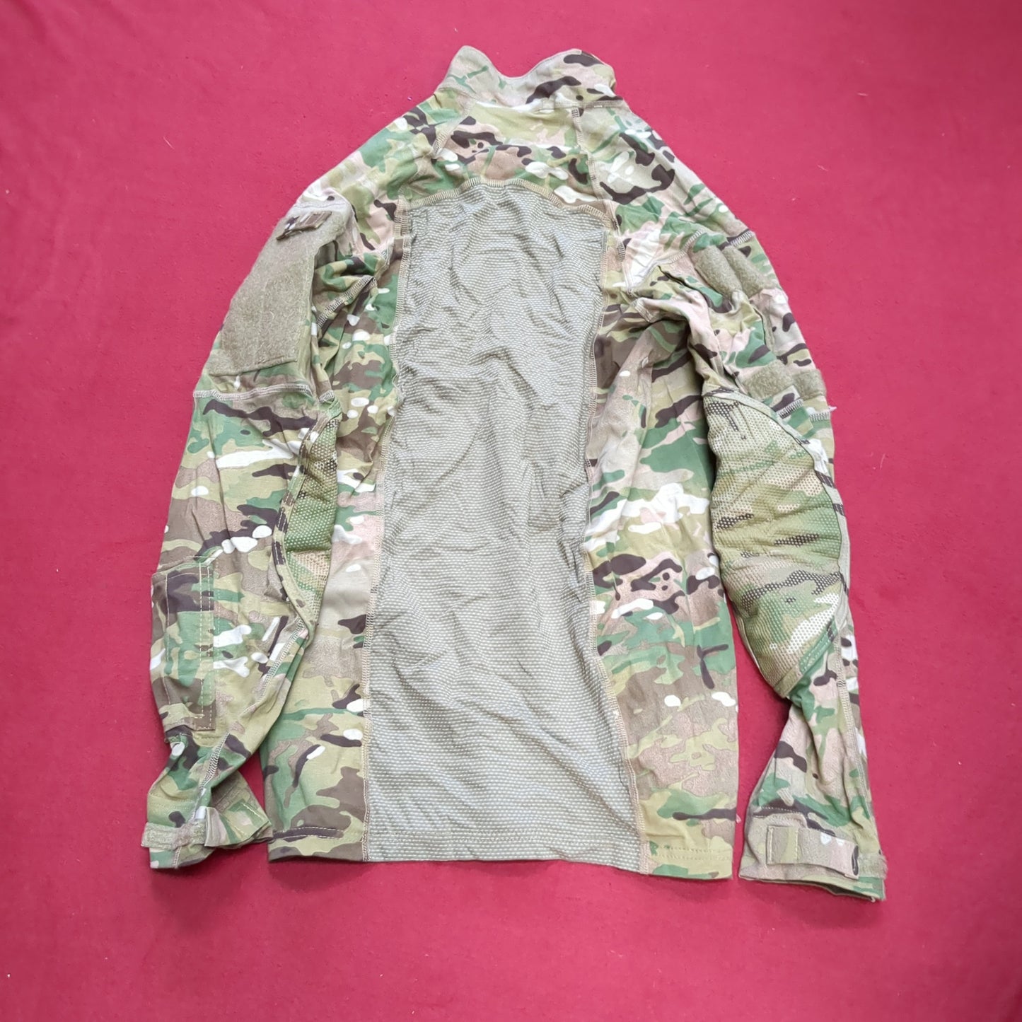 US Army Small 1/4 Quarter Zip Type 2 Combat OCP Multicam FRAC Top Shirt Good Condition (fa06-ALP65)