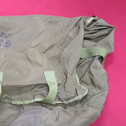 US MILITARY Hospital Linen Nylon Bag Green 6545-00-926-6660 Used (bag-DEC134)