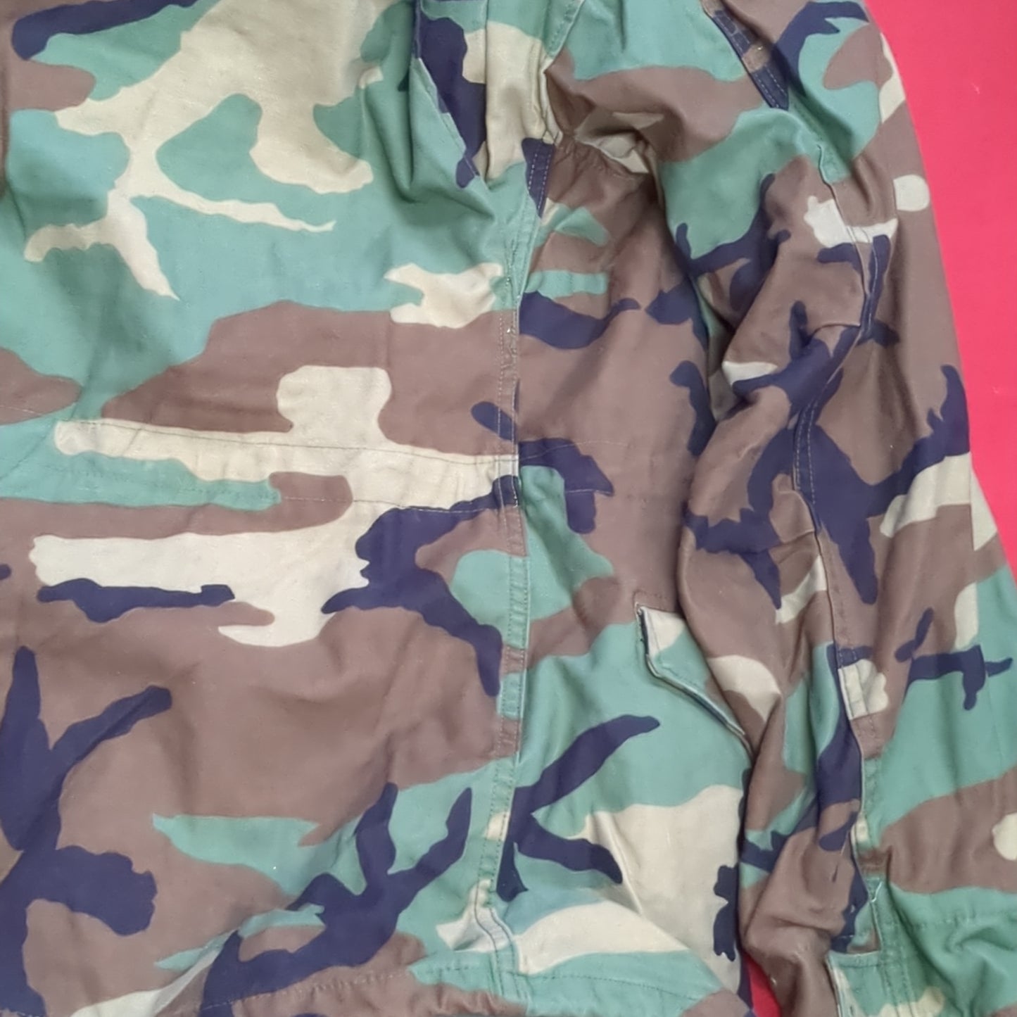 US Army Medium/Regular BDU Woodland Man's Cold Weather Field Jacket Excellent Condition (bsu2-DEC135)