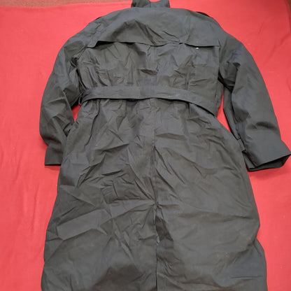 US Army 44 Regular All-Weather Black Trench Over Coat Good Condition (jn-DEC136)