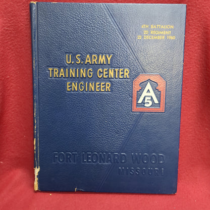 BOOK -    U.S. ARMY TRAINING CENTER ENGINEER: FOURTH BATTALION: SECOND REGIMENT: 22 DECEMBER 1960: FORT LEONARD WOOD, MISSOURI  (BOX 37)