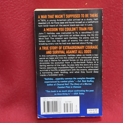 BOOK - FLYING THROUGH MIDNIGHT: A PILOT'S DRAMATIC STORY OF HIS SECRET MISSIONS OVER LAOS DURING THE VIETNAM WAR: WRITTEN BY JOHN T. HALLIDAY (NONFICTION) FEBRUARY 2007 (BOX36)