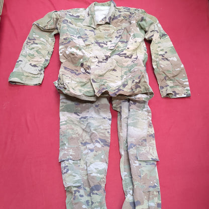 SET of US Army SMALL REGULAR Traditional OCP Uniform Top Pants Air Force Used  (ec11-FEB20)