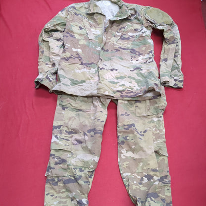 SET of US Army SMALL REGULAR Traditional OCP Uniform Top Pants Air Force Used  (fc06-MAR44)