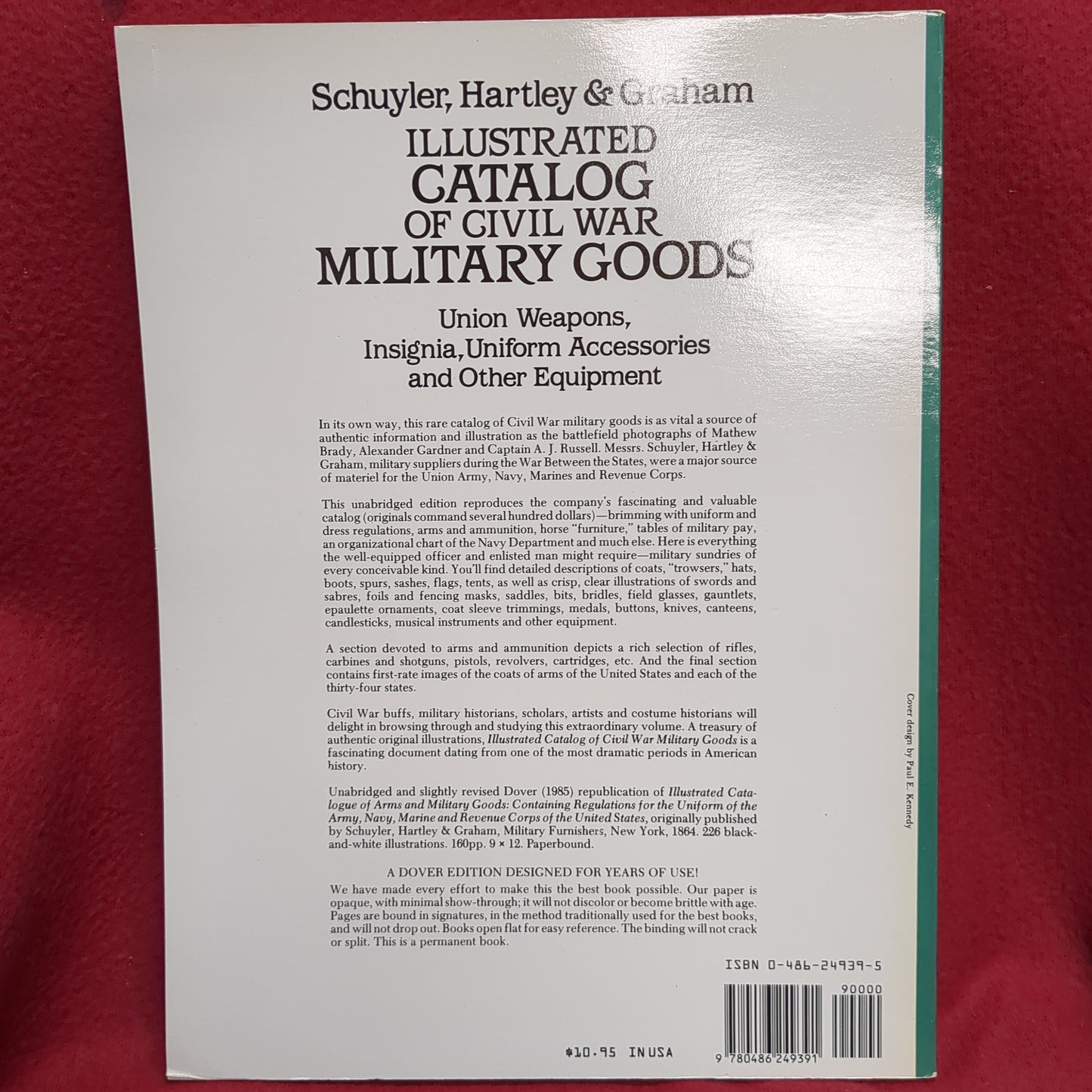 BOOK  - SCHUYLER, HARTLEY & GRAHAM: ILLUSTRATED CATALOG OF CIVIL WAR MILITARY GOODS: UNION WEAPONS, INSIGNIA, UNIFORM ACCESSORIES AND OTHER EQUIPMENT: 1985 (BOX39)