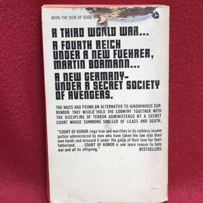 BOOK  -  COURT OF HONOR: THE NAZIS GO UNDERGROUND IN A NIGHTMARISH PLAN TO ESTABLISH A FOURTH REICH WITH A NEW FUEHRER! BY GEOFF TAYLOR: 1967  (BOX39)