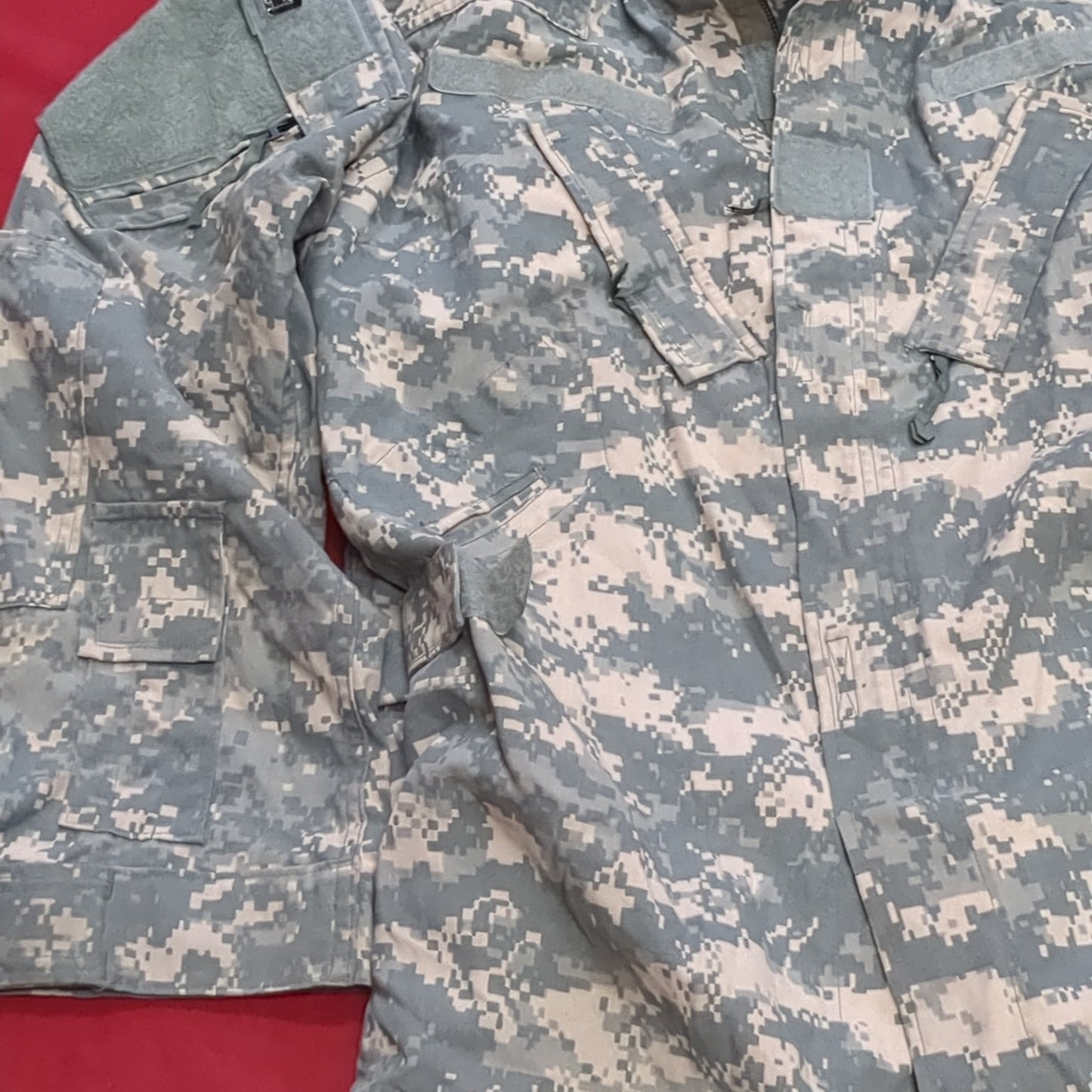 SET of US Army Flight Large Long Top/ Large Regular Pants Combat Aircrew Uniform Top Pants ACU Digital Pattern Excellent Condition (acu4-DEC163)