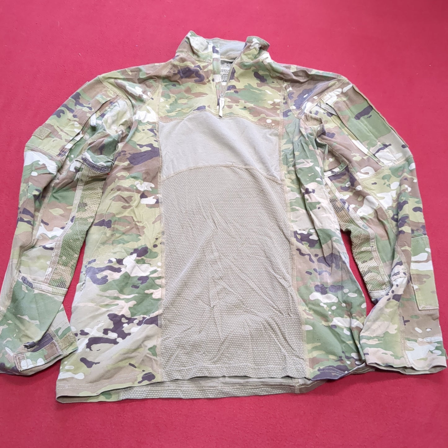 NOS US Army Medium 1/4 Quarter Zip Type 2 Combat OCP Multicam FRAC Top Shirt Good Condition (fa06-MAR95)