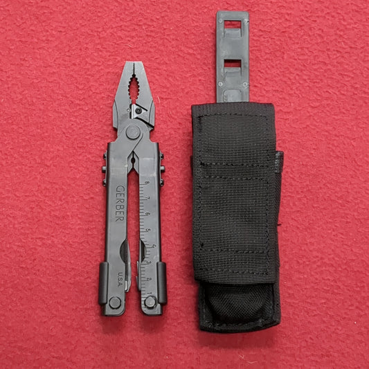 Gerber Multi-Plier 600 Bluntnose Multi-Tool W/ Pouch and Malice Clip Black Excellent Condition (32cr-DEC190)