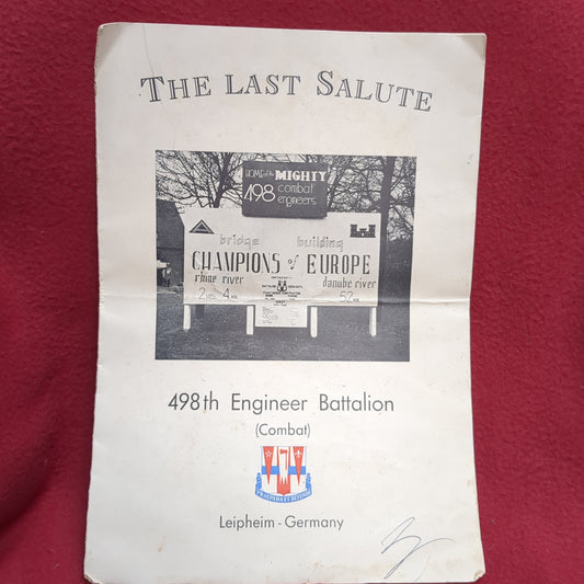 BOOK   THE LAST SALUTE: 498th ENGINEER BATTALION LEIPHEIM GERMANY (BOX40)