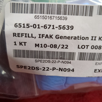 NOS USGI REFILL for IFAK II Kit OCP Pattern Sekri Exp 07/2025 (ifak-JAN04)