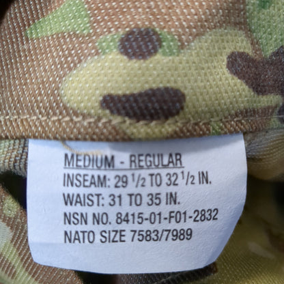 NWT US Army Deployment Medium Regular FRAC Combat Pants w/ Knee Pads (ocp9- ea05-MAR59)