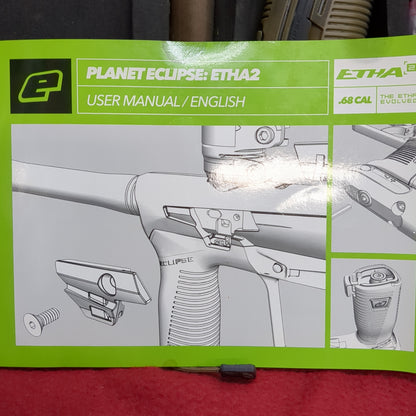 Planet Eclipse Etha2 PAL  .68mm HDE Earth Paintball Marker W/ User Guide Good Condition (30a-JAN15)