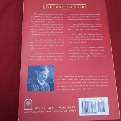 BOOK     CIVIL WAR BLUNDERS   (BOX45)