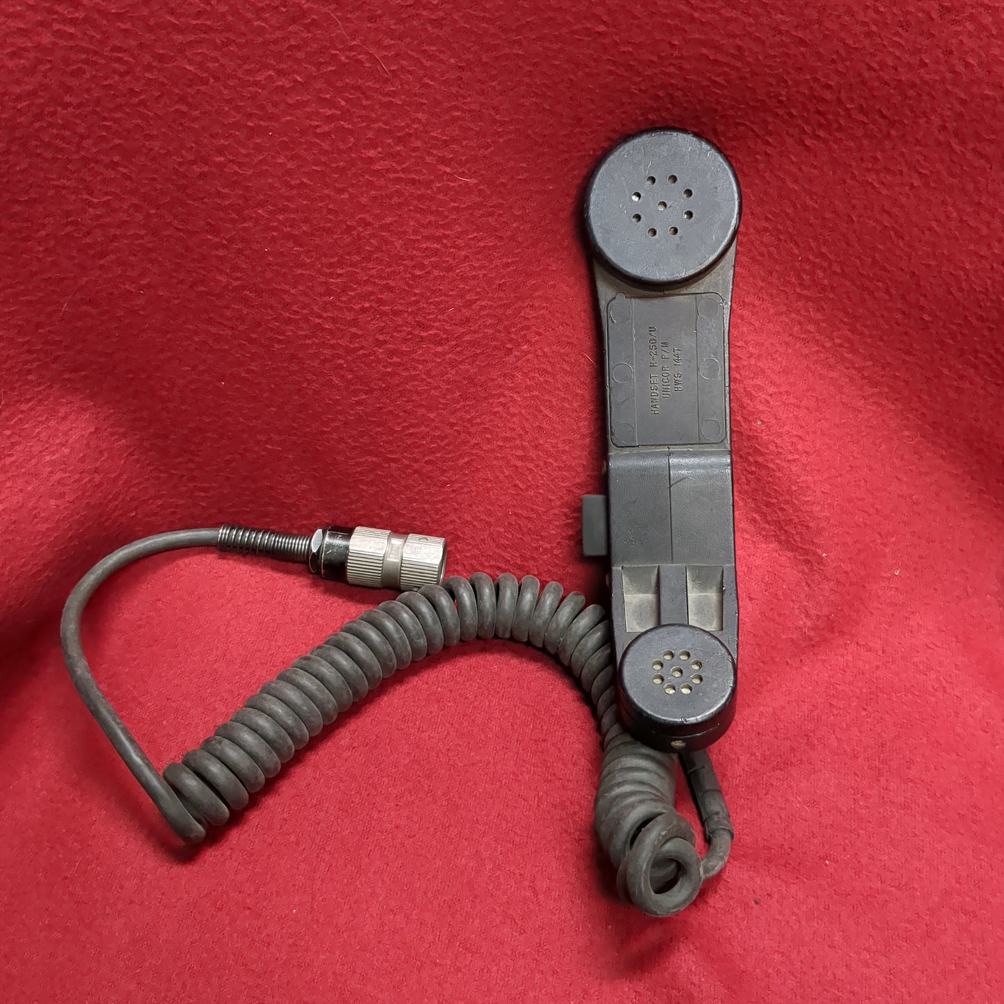 VINTAGE US Army Sonetronics H250-U 5 pin Handset Microphone Used (com1-JAN101)