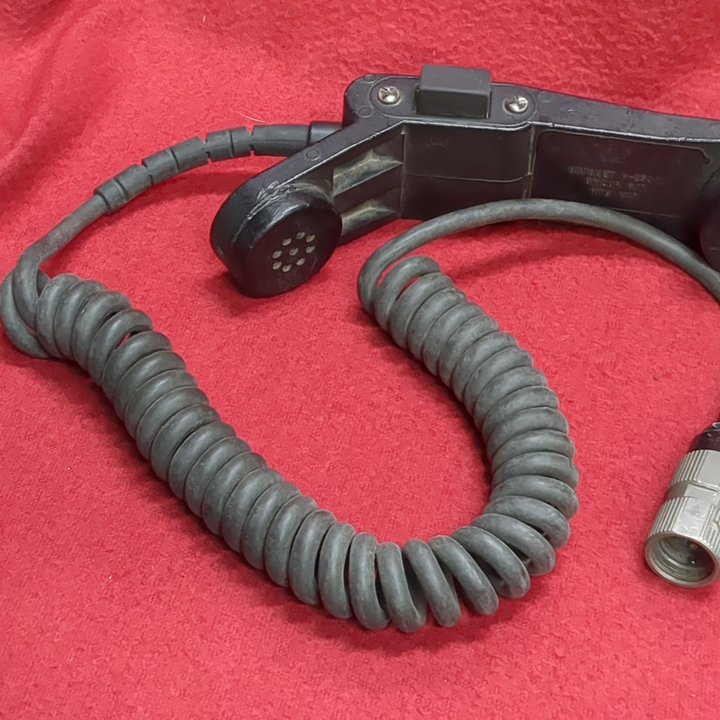 VINTAGE US Army Sonetronics H250-U 5 pin Handset Microphone Used (com2-YLU76)