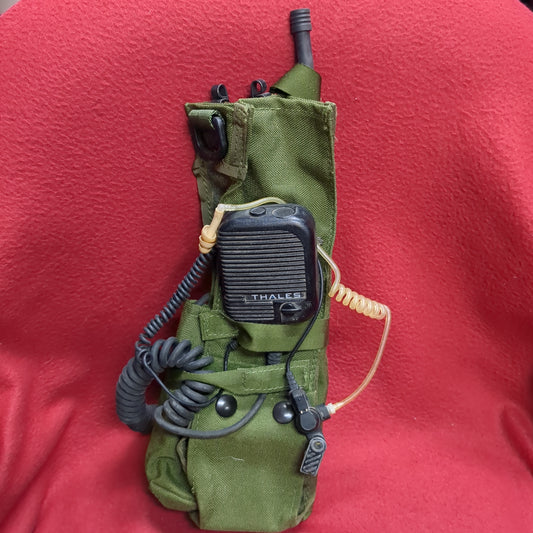 Thales Hand mic and Antenna W/ Earpiece Camouflage Carrier Bag (com1-JAN102)