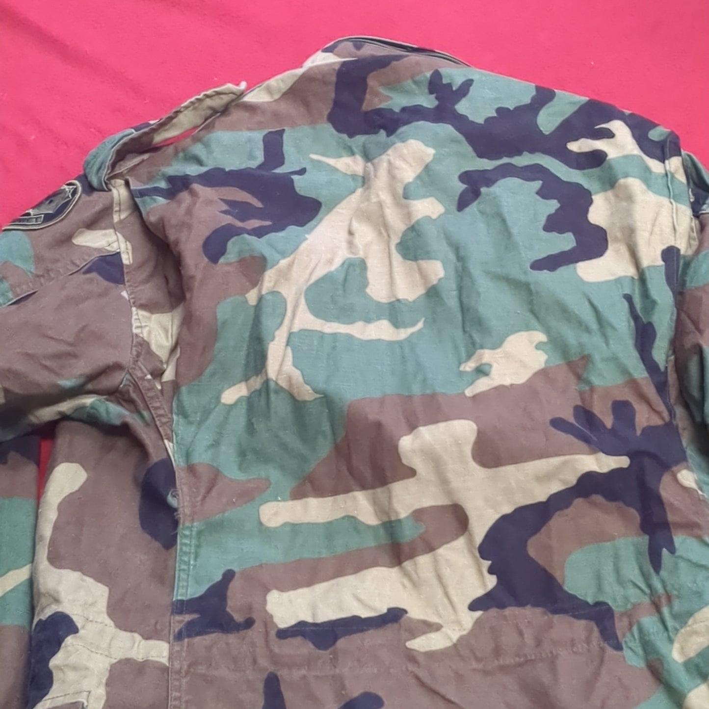 VINTAGE Small Regular BDU Woodland Cold Weather Field Jacket Used  (bdu2-JAN103)