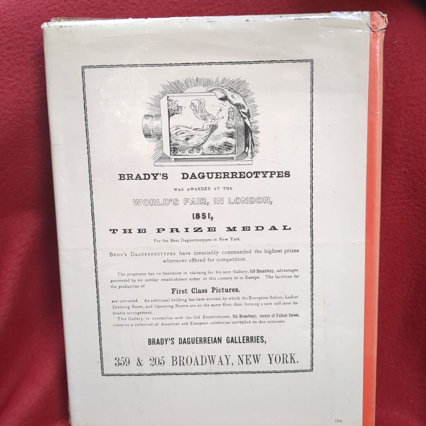 BOOK    MATHEW BRADY PHOTOGRAPHER  (BOX47)