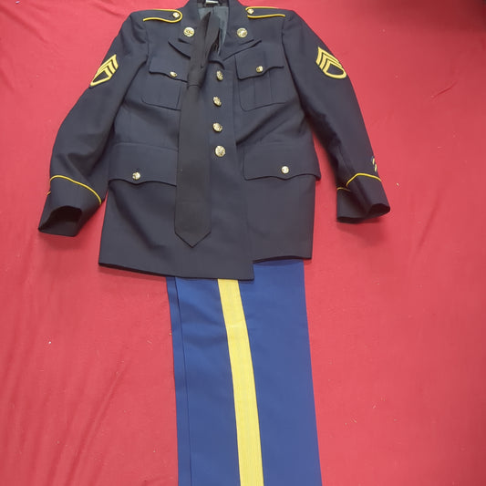 US Army ASU Men's 33S Top / 30S "C" Bottoms Enlisted Set Dress Blue Good Condition (asu-JAN145)