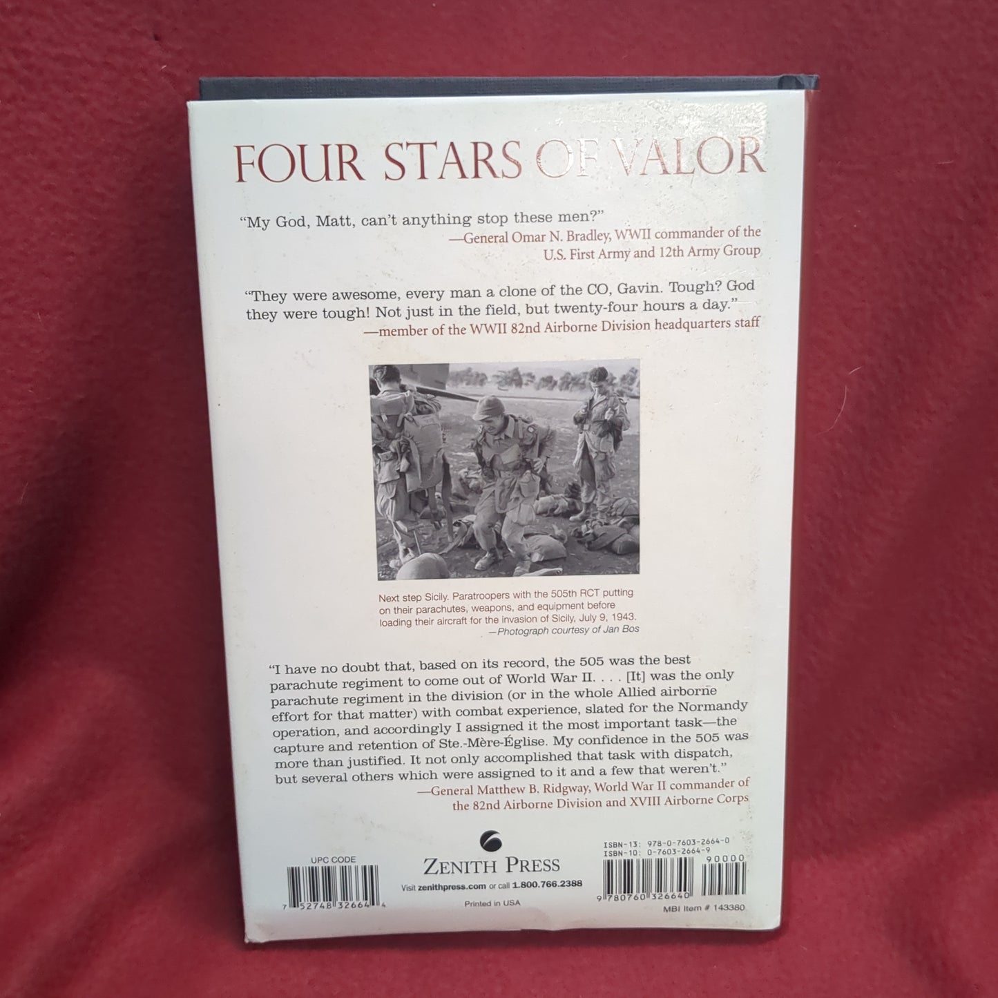 BOOK     4 STARS OF VALOR (HISTORY OF 505th WW2 PARACHUTE INFANTRY)   (BOX49)