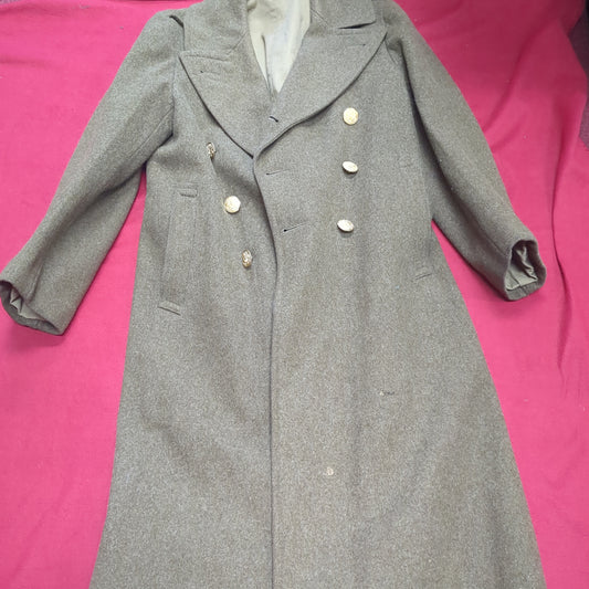 1942 38R Wool Overcoat Trench Coat (41cr-JAN162)