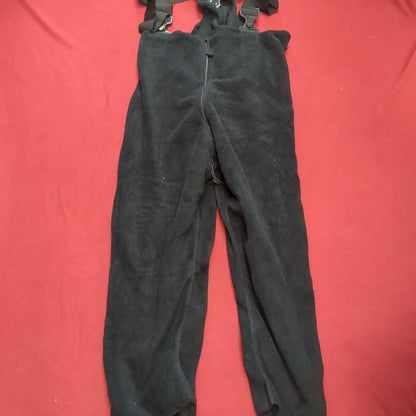 X-Large Long Black Bib Coveralls w/ Suspenders Cold Weather DSCP Good Condition (fl1-JAN183)