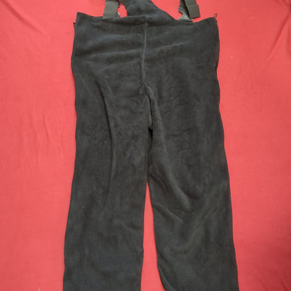 X-Large Long Black Bib Coveralls w/ Suspenders Cold Weather DSCP Good Condition (fl1-JAN183)