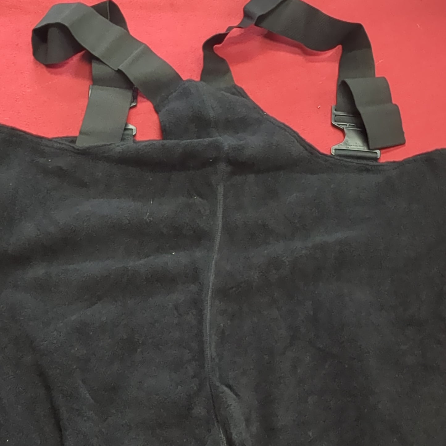 X-Large Long Black Bib Coveralls w/ Suspenders Cold Weather DSCP Good Condition (fl1-JAN183)