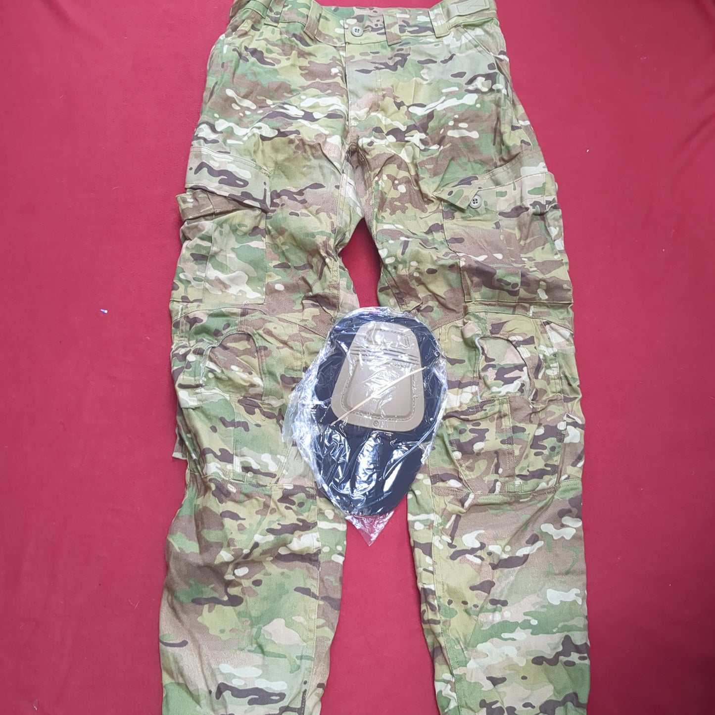 Us army small long combat ocp multicam frac pants w/ knee pads used *ocp9- ea05-yam119*