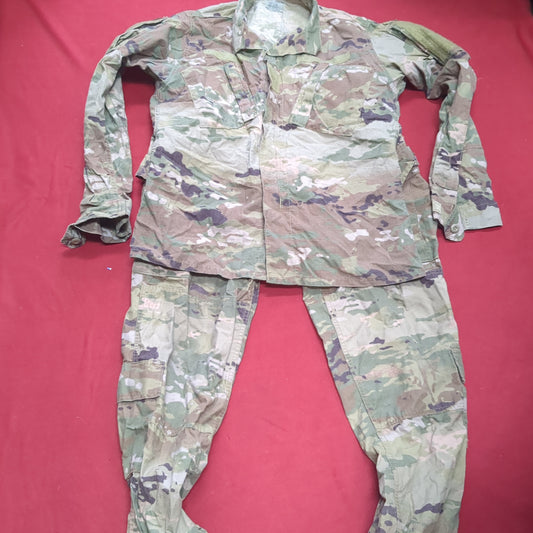 SET of US Army MEDIUM LONG Traditional OCP Uniform FRAC Top Pants Good Condition (ocp4- fa16-JAN187)